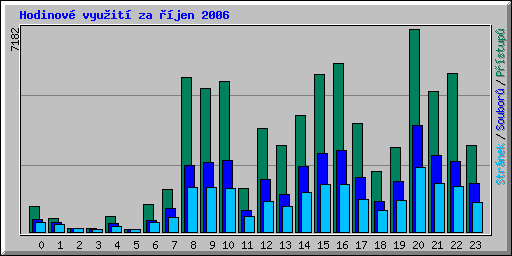 Hodinové využití za říjen 2006